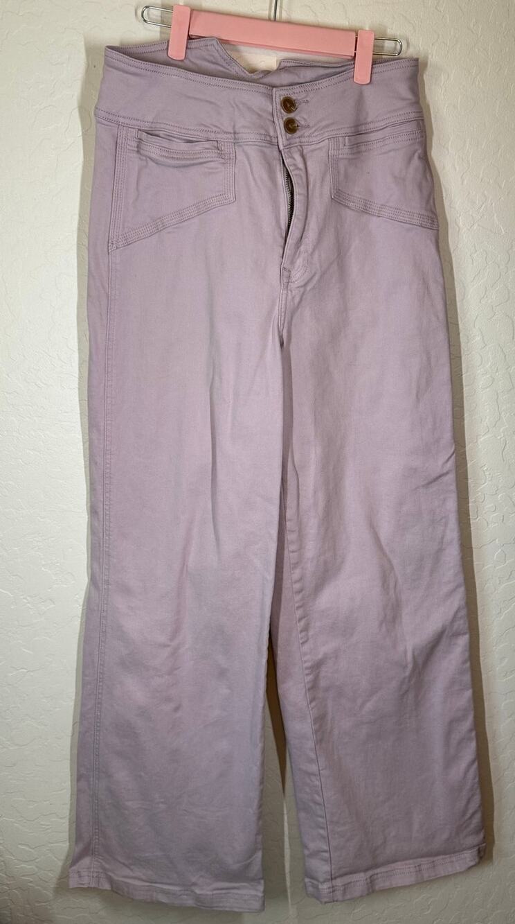 Avec Les Filles US10 Lilac Wide Leg Pant Anthropologie Women